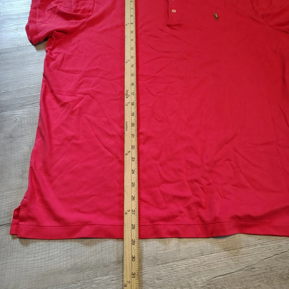Polo Ralph Lauren XL Classic Fit Red Short Sleeve Pique Polo Shirt Pony Logo